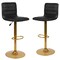 Flash Furniture Black Vinyl Adjustable Barstool with Gold Base, PK2 2-CH-92023-1-BK-G-GG - alternate 6